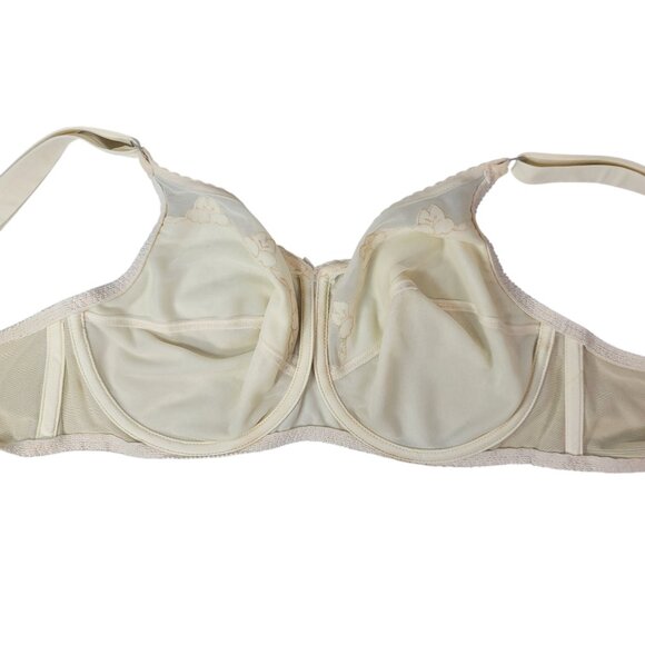 Bali Wide Strap Underwire Bra Beige 34DDD Unpad Adj Full Cover #0180 ILGWU VTG - Picture 6 of 9